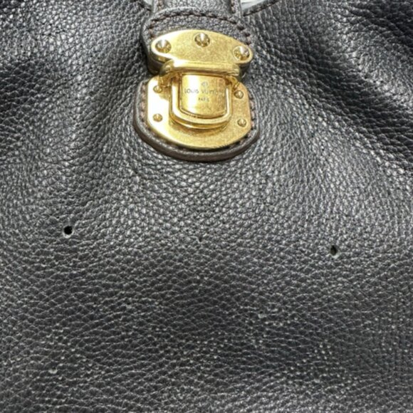 Louis Vuitton Mahina XL Leather Very Dark Navy Blue Monogram Hobo Shoulder Bag - Picture 4 of 7